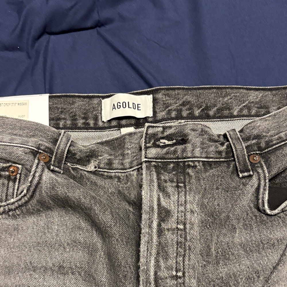 Agolde High Rise Gray Jeans - Picture 3 of 3